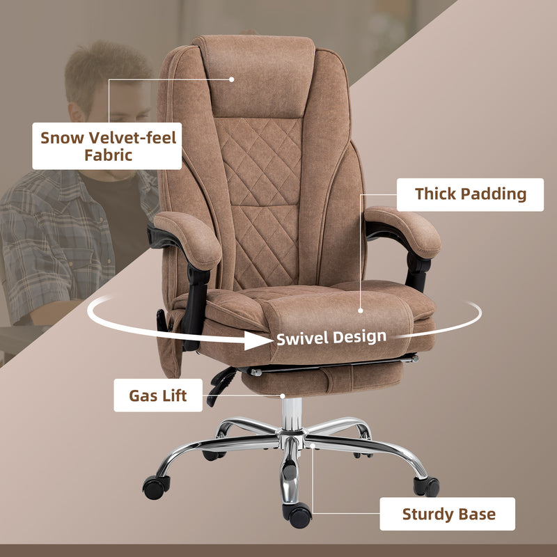 Vinsetto Massage Office Chair, Heated Reclining Desk Chair