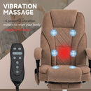 Vinsetto Massage Office Chair, Heated Reclining Desk Chair