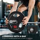 SPORTNOW 2 x Olympic Weight Plates, Weight Plate Discs with Tri-Grips