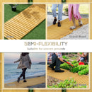 Outsunny Rollable Wooden Garden Pathway - Solid Pine Wood 185 X 60 Cm