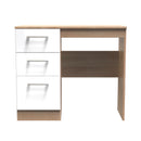Milan Ready Assembled Dressing Table - White Matt / Oak