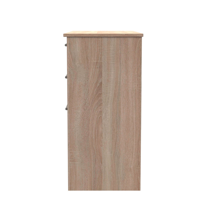 Milan Ready Assembled Dressing Table - White Matt / Oak