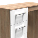 Milan Ready Assembled Dressing Table - White Matt / Oak