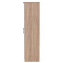 Milan Ready Assembled Wardrobe with Triple Mirror - White Matt / Oak