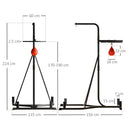 HOMCOM Free-Standing Speed Bag Platform, Adjustable Boxing Punch Bag, Black