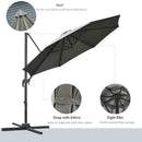 Outsunny Hanging Umbrella 3m - Dark Grey
