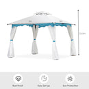 3x3M Metal Gazebo With Side Walls For Garden Patio Camping Event