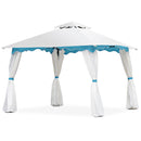 3x3M Metal Gazebo With Side Walls For Garden Patio Camping Event