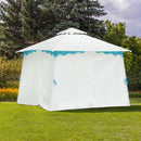 3x3M Metal Gazebo With Side Walls For Garden Patio Camping Event