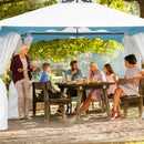 3x3M Metal Gazebo With Side Walls For Garden Patio Camping Event