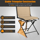 360° Swivel Hunting Blind Chair with Sturdy Metal Frame Support up to 330 lbs-Coffee