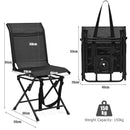 360Â° Swivel Hunting Blind Chair With Sturdy Metal Frame Support Up To 330 Lbs-Black