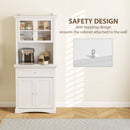 HOMCOM Kitchen Cupboard Storage Cabinet with Drawer, Doors and Shelves, White