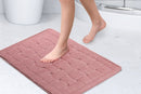 Orkney - Crosshatch Bath mat in Blush Pink