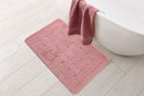 Orkney - Crosshatch Bath mat in Blush Pink