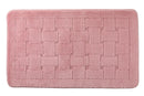 Orkney - Crosshatch Bath mat in Blush Pink