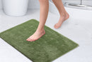 Orkney - Crosshatch Bath Mat In Sage Green
