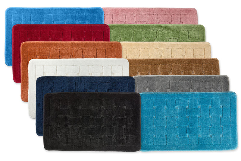 Orkney - Crosshatch Bath mat in Black