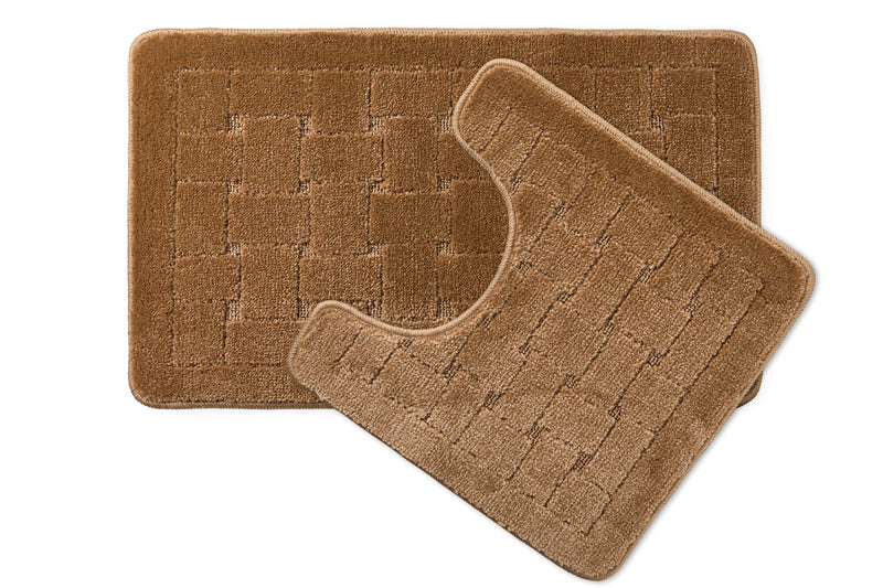 Orkney - Crosshatch 2 Pc Bath Set in Beige