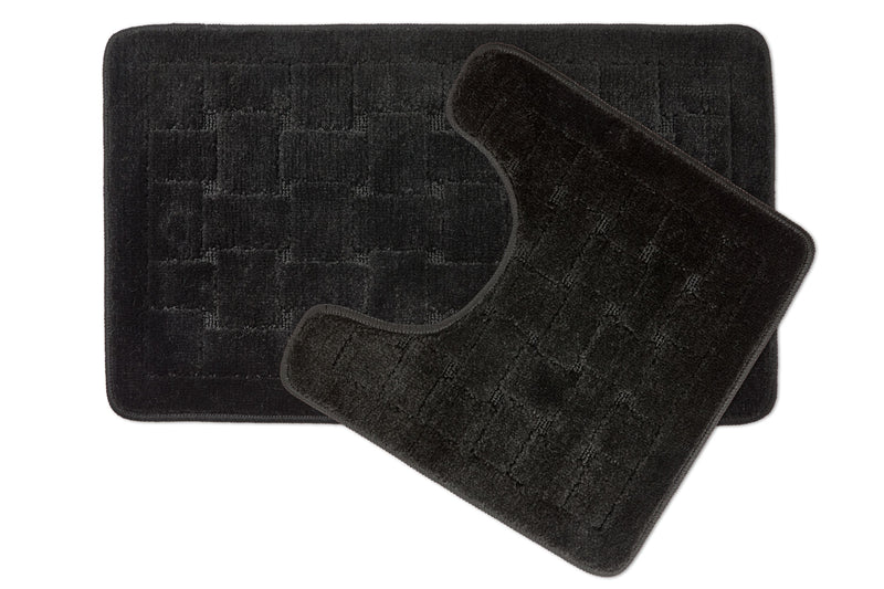 Orkney - Crosshatch 2 Pc Bath Set in Black