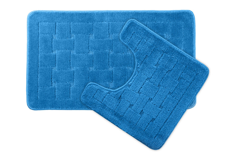 Orkney - Crosshatch 2 Pc Bath Set in Blue