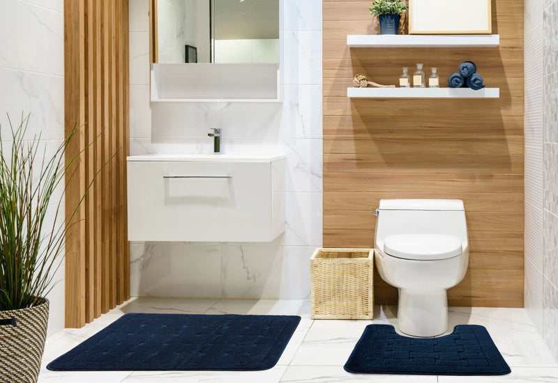 Orkney - Crosshatch 2 Pc Bath Set in Navy