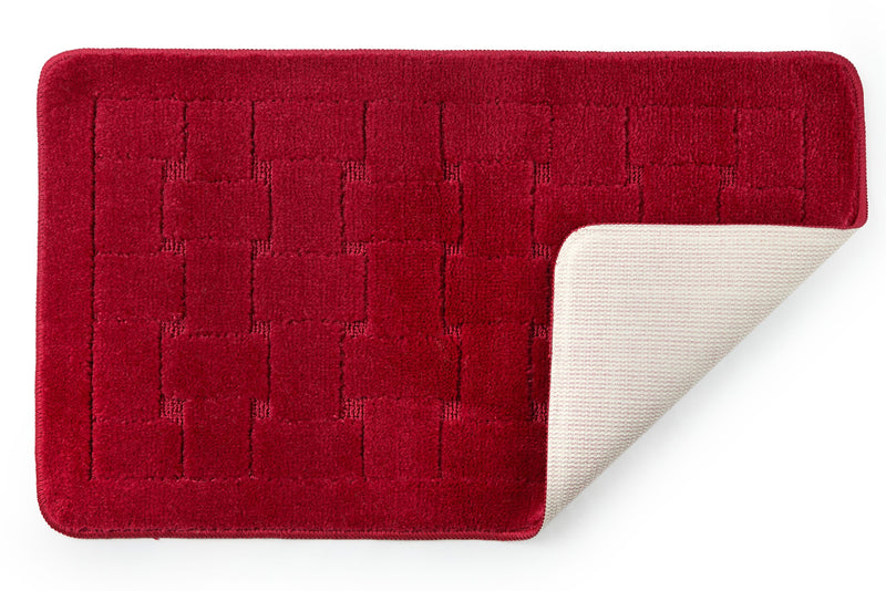 Orkney - Crosshatch 2 Pc Bath Set in Bordeaux