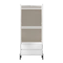 Cairo Tall 2 Drawer Double Wardrobe in White Matt