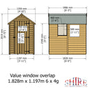 Garden Value Overlap 6 X 4 Shed With Window