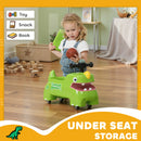 AIYAPLAY Kids Ride On Car, Dinosaur Shape Toddler Walker, Green