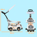 AIYAPLAY 3 in 1 Ride on Push Car, Cartoon Robot Foot to Floor Slider - White