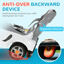 AIYAPLAY 3 in 1 Ride on Push Car, Cartoon Robot Foot to Floor Slider - White