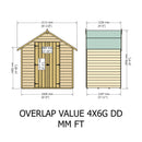 Garden Value Overlap 4 X 6 Double Door Shed