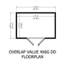 Garden Value Overlap 4 X 6 Double Door Shed