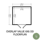 Garden Value Overlap 6 X 6 Double Door Shed
