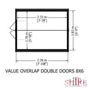 Garden Value Overlap 8 X 6 Double Door Shed