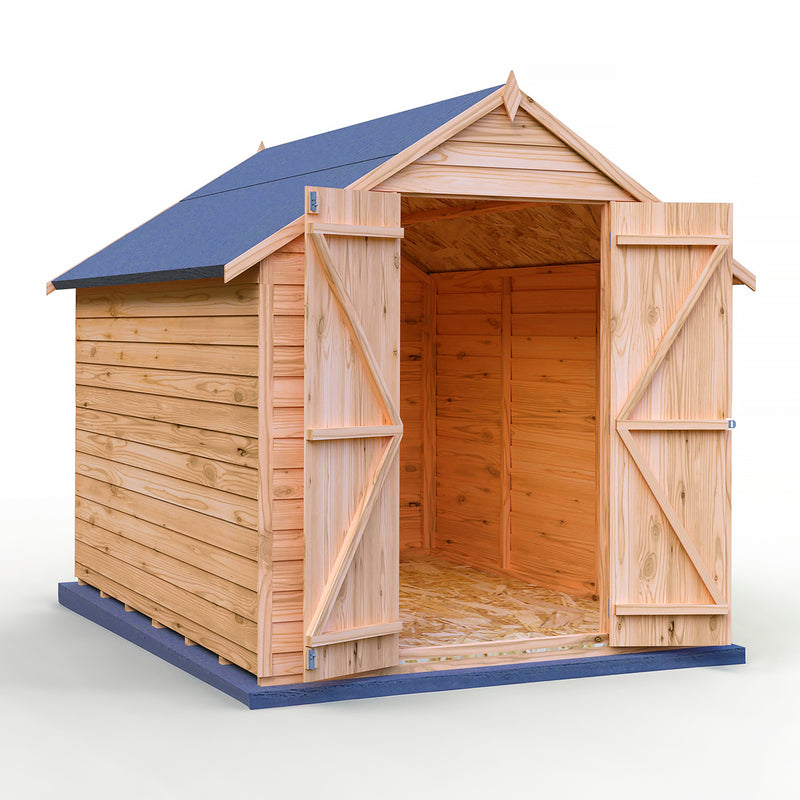 Garden Value Overlap 8 X 6 Double Door Shed