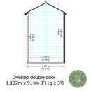 Garden Value Overlap 4 X 3 Double Door Shed