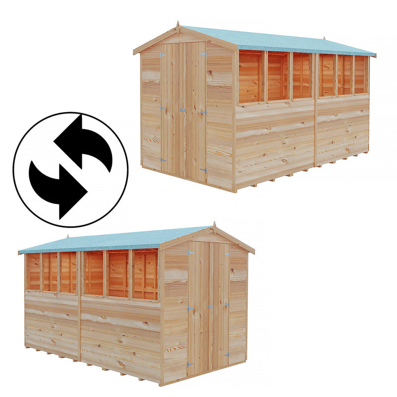 Garden Value Overlap 10 X 8 Apex Shed