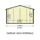 Garden Value Overlap 10 X 10 Apex Shed