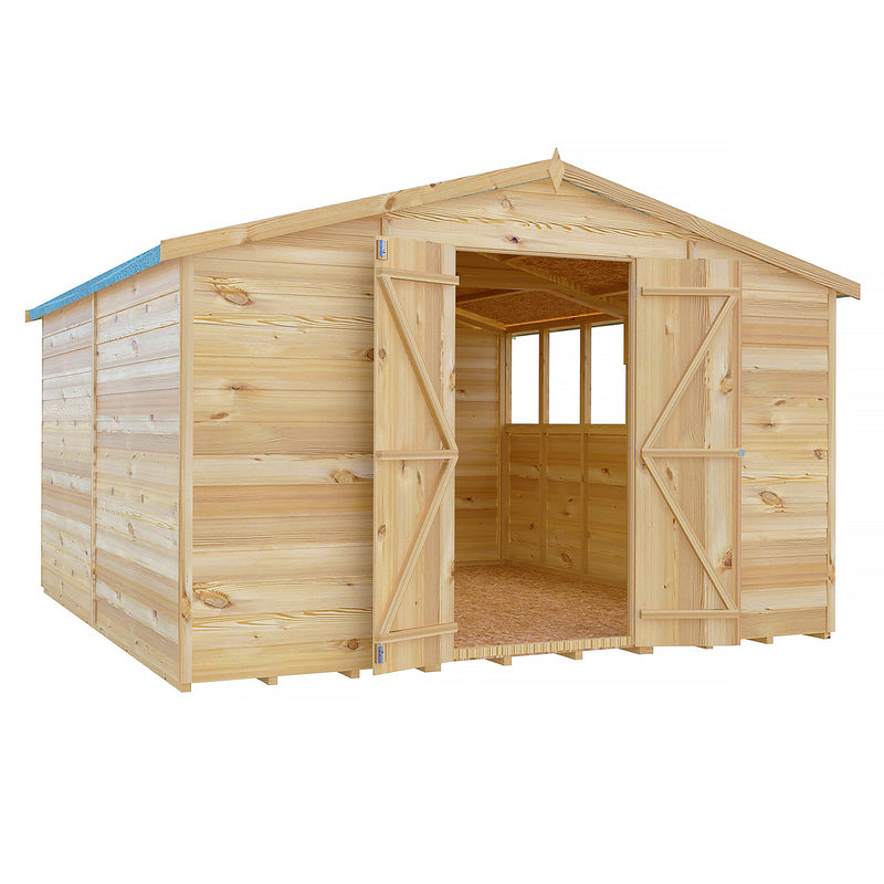 Garden Value Overlap 10 X 10 Apex Shed