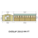 Garden Value Overlap 10 X 20 Apex Shed