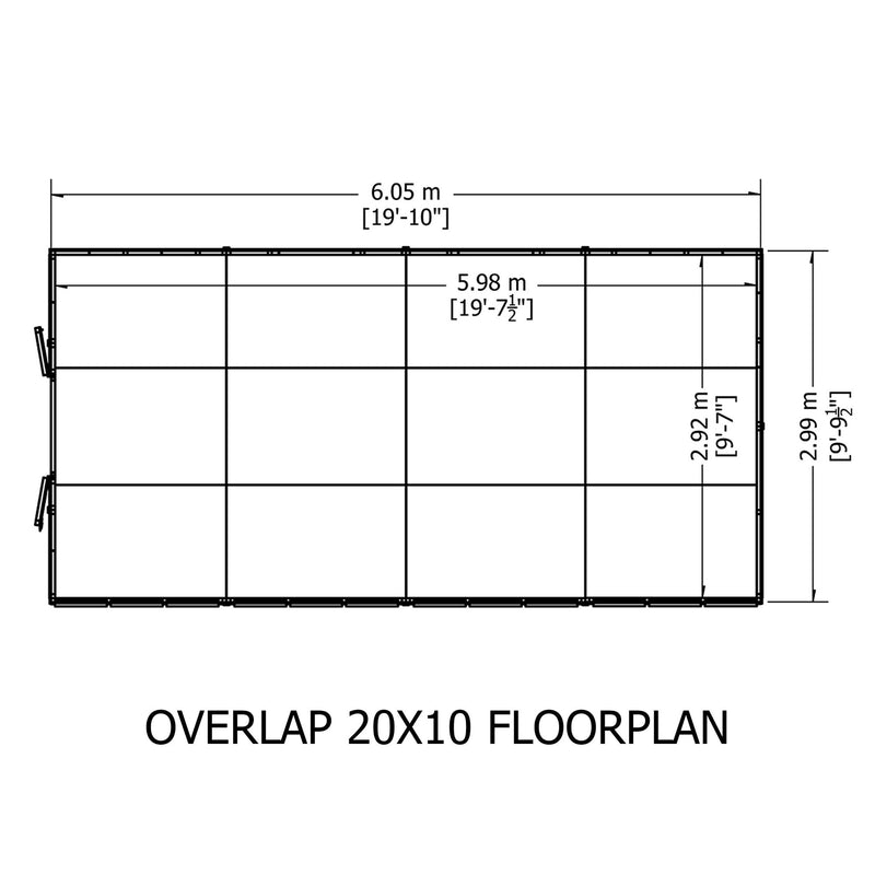 Garden Value Overlap 10 X 20 Apex Shed