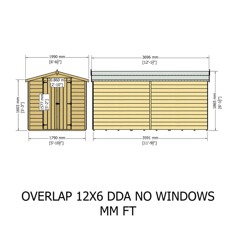 Garden Value Overlap 10 X 8 Apex Shed