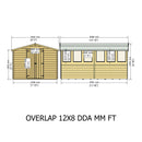 Garden Value Overlap 12 X 8 Apex Shed