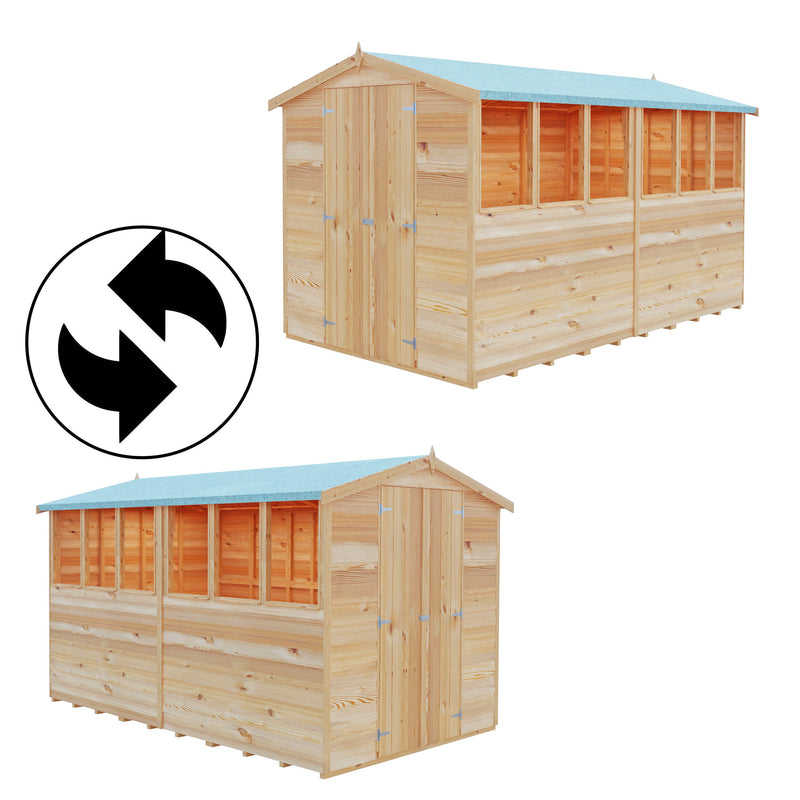 Garden Value Overlap 12 X 8 Apex Shed