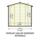 Garden Value Overlap 10 X 6 Windowless Shed