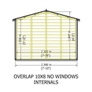 Garden Value Overlap 10 X 8 Windowless Shed