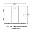 Garden Value Overlap 10 X 8 Windowless Shed