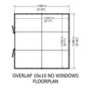 Garden Value Overlap 10 X 10 Windowless Shed